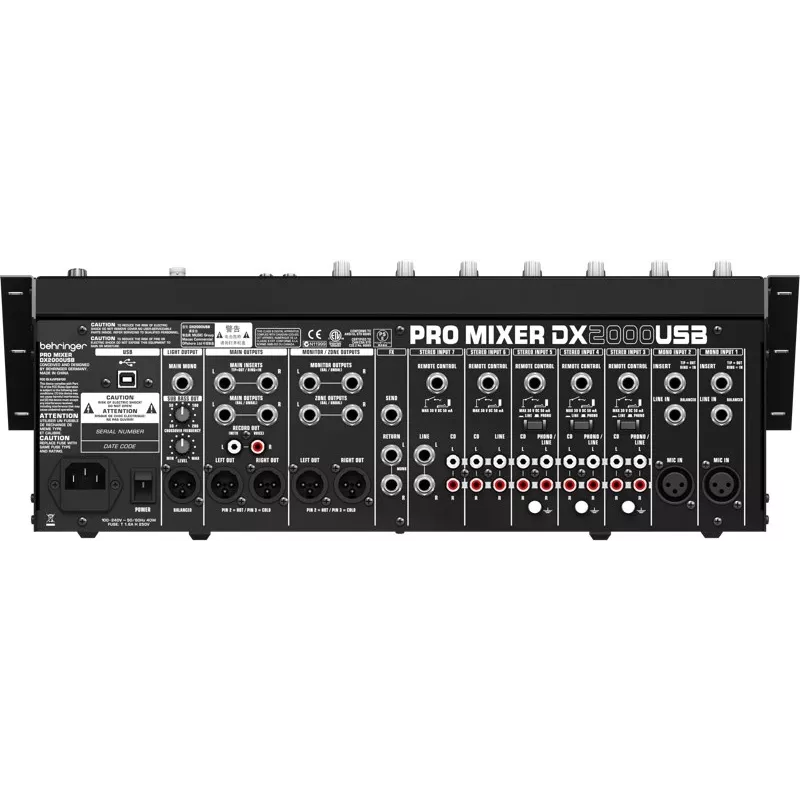 Audio mixer Behringer DX2000USB 7 channels