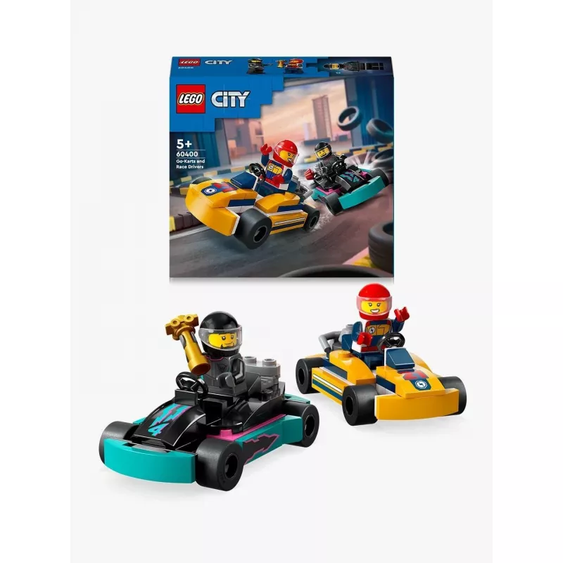 Construction toy LEGO 60400 City Go-Karts with Racers – playset with minifigures and vehicles