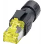 Phoenix Contact RJ45-Connector, IP20 - CAT 6A Plug, straight Pole: 8P8C VS-08-RJ45-10G/Q Yellow, Black Phoenix Contact (1419001)