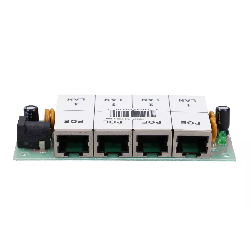 PoE injector Extralink 4-port 4x 100Mb/s RJ45, Fast Ethernet, 48 V, no case