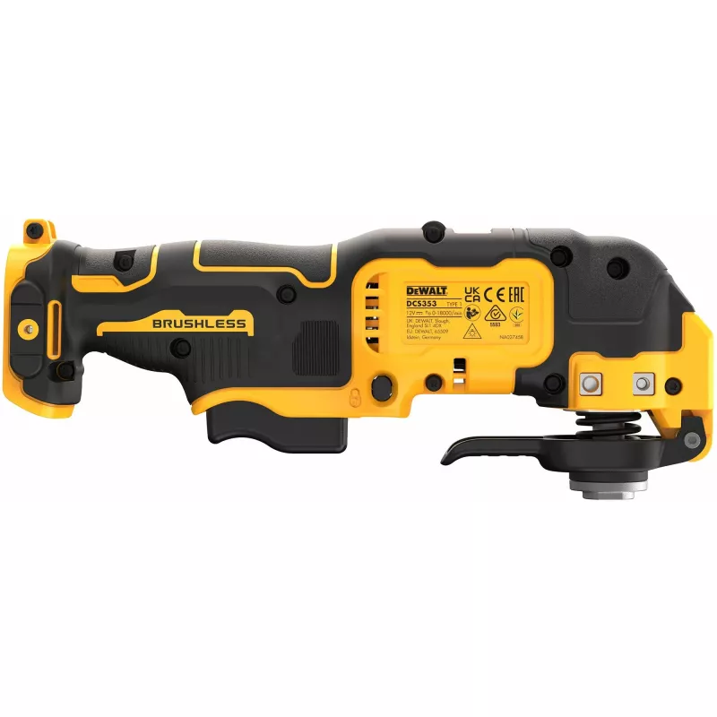 Oscillating Multi-Tool DeWalt DCS353NT-XJ, Brushless, Cordless, 12 W, 840 g, Black/Yellow