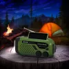 Portable FM/AM Radio SENCOR SRD1000SCLGR with Bluetooth, solar/hand-crank/USB-C charging, 2000mAh battery, IPX4, LED lights