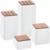 Ceramic storage canisters set of 4 ZWILLING 1002267 – glazed, stackable, airtight for tea coffee sugar spices