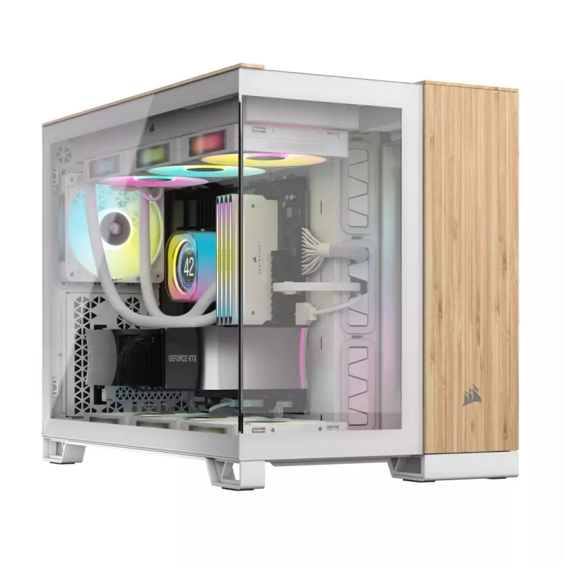 Computer case Corsair CC-9011288-WW Midi Tower Bamboo, White