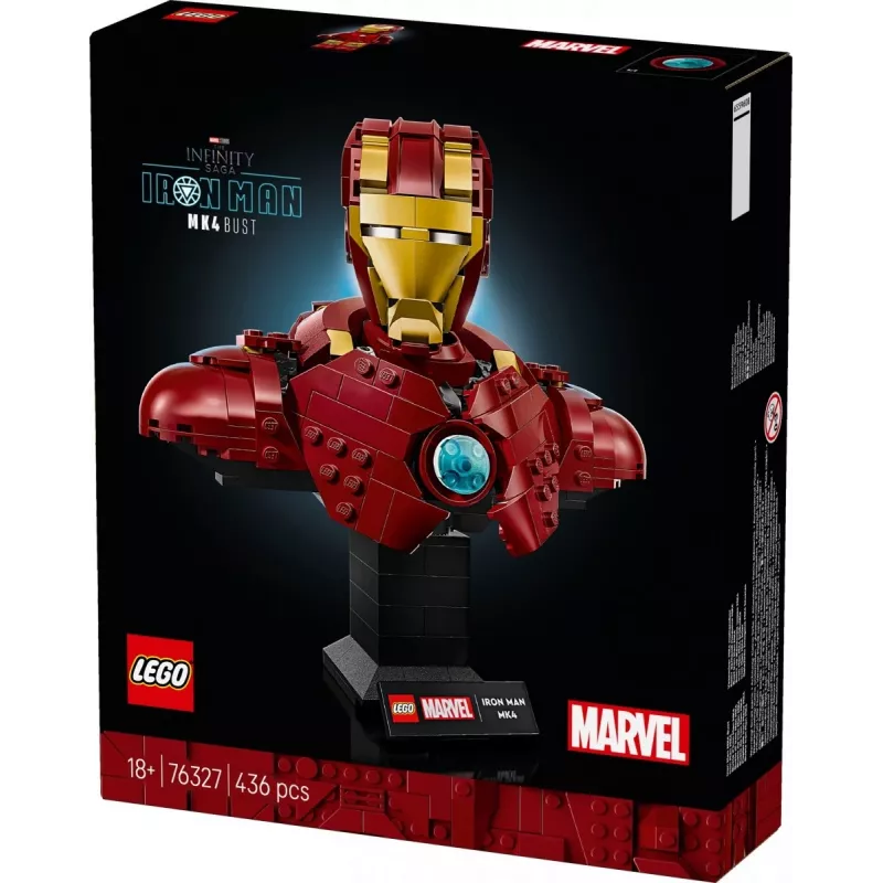 LEGO construction set Marvel Super Heroes Iron Man MK4 3D model, 436 pieces, includes 1 minifigure, for 18+