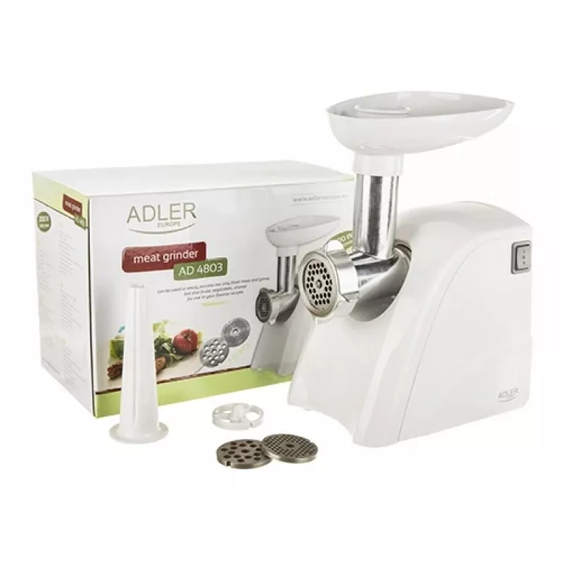 Adler AD 4803 mincer 800 W Stainless steel, White