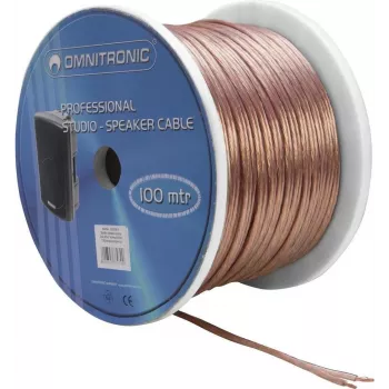 Speaker cable Omnitronic 30300611, 2x2.5 mm², 100 m roll