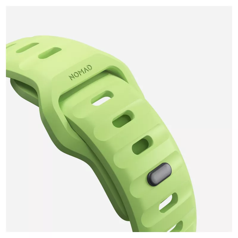 Band Nomad Sport Band Light Green Rubber — width 21.5 mm, wrist 160–195 mm
