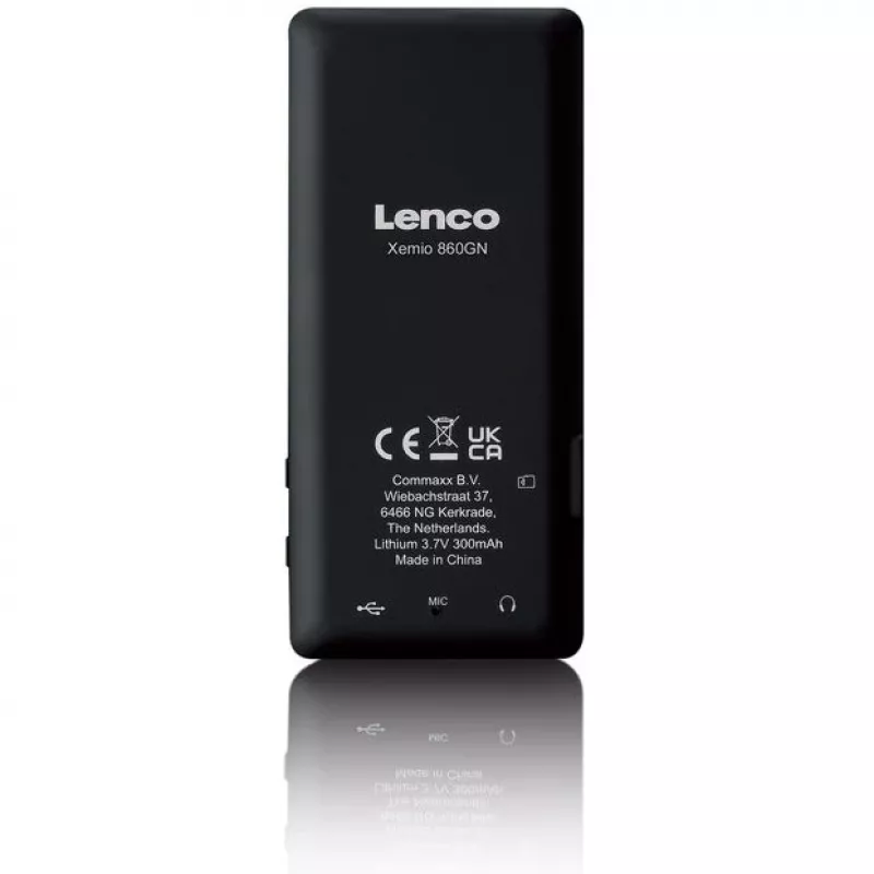 MP3 player Lenco Xemio-860GN 8 GB Black Lime LCD 18h playback