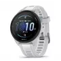 Smartwatch GARMIN Forerunner 165 — GPS, AMOLED 1.2 inch, 4 GB, 5 ATM, 11 days battery, Grey case, White strap