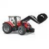 Toy tractor BRUDER Massey Ferguson 7624 with frontloader, red, for ages 3+
