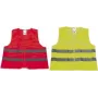 Safety vest IWH 540313, high-visibility fluorescent polyester, yellow, sleeveless protective garment