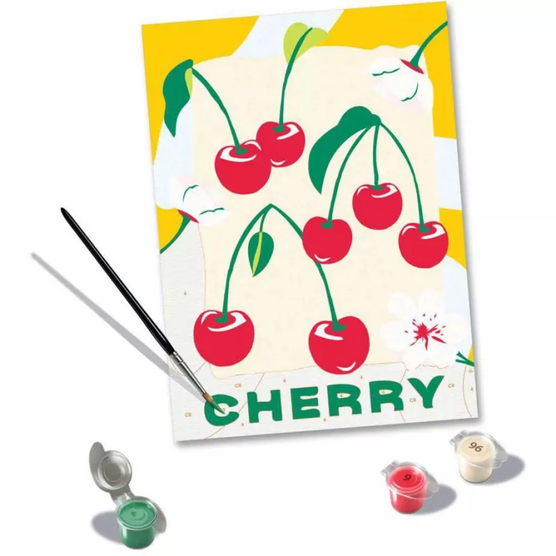 Painting set Ravensburger CreArt – cherries (design 25514) – creative paint kit for adults and teens