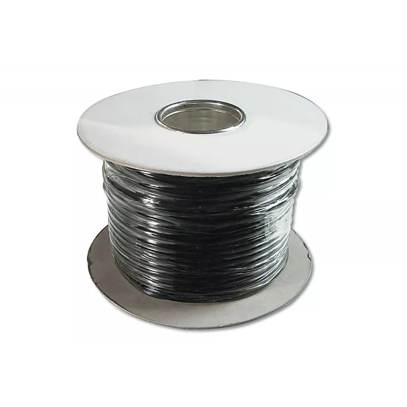 Flat telephone installation cable Digitus AK-460701-100-S RJ11 100m Black
