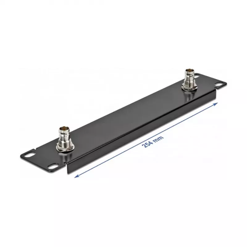 Front panel DeLOCK 10 inch Panel with 2 x BNC jack 1U black