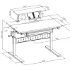 Ergo Office children ergonomic desk ER-483 — height-adjustable compact design