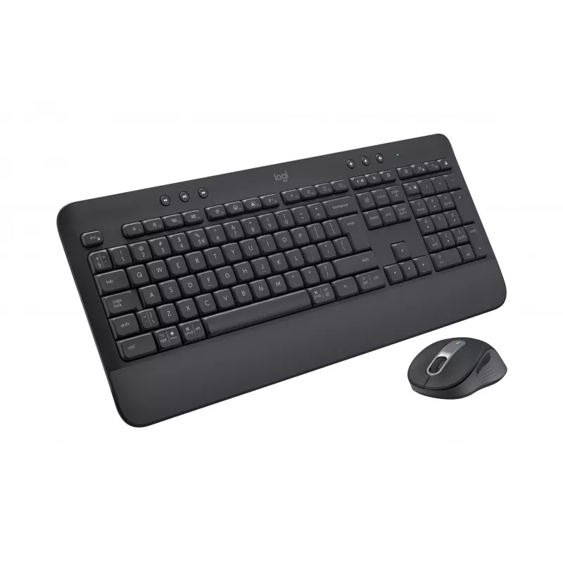 Logitech Signature MK650 for Business - Keyboard-and-Mouse-Set - Wireless - 2.4 GHz, Bluetooth LE - QWERTY - Spanish - Graphite