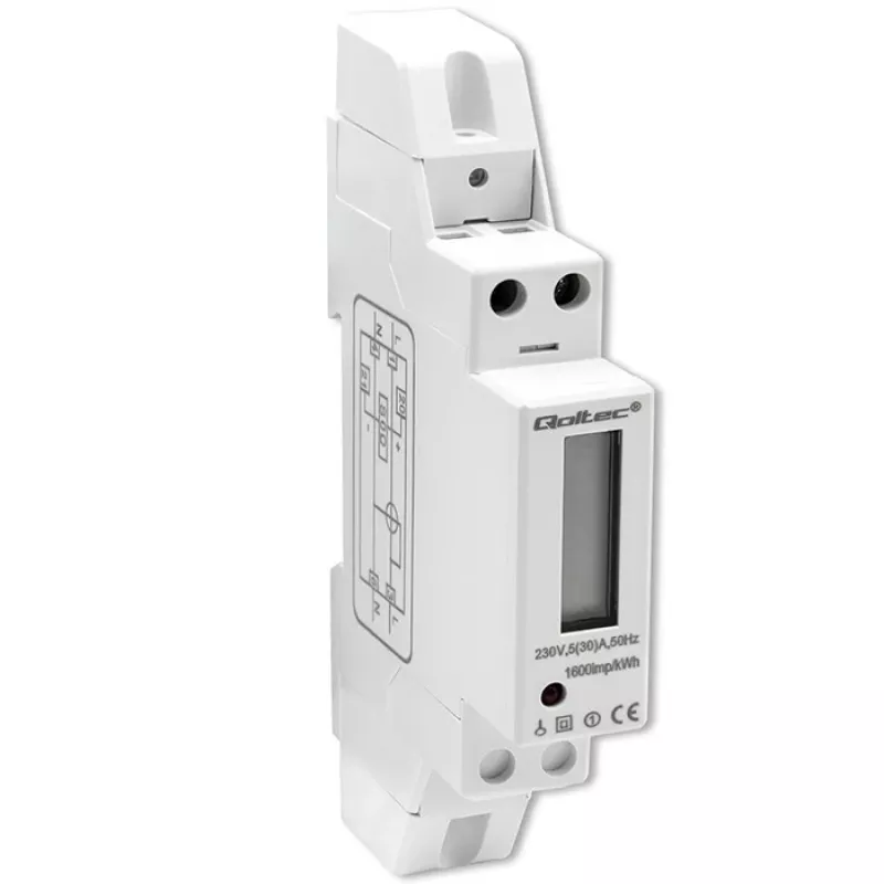 Single phase electronic meter QOLTEC 50993 230V 30A