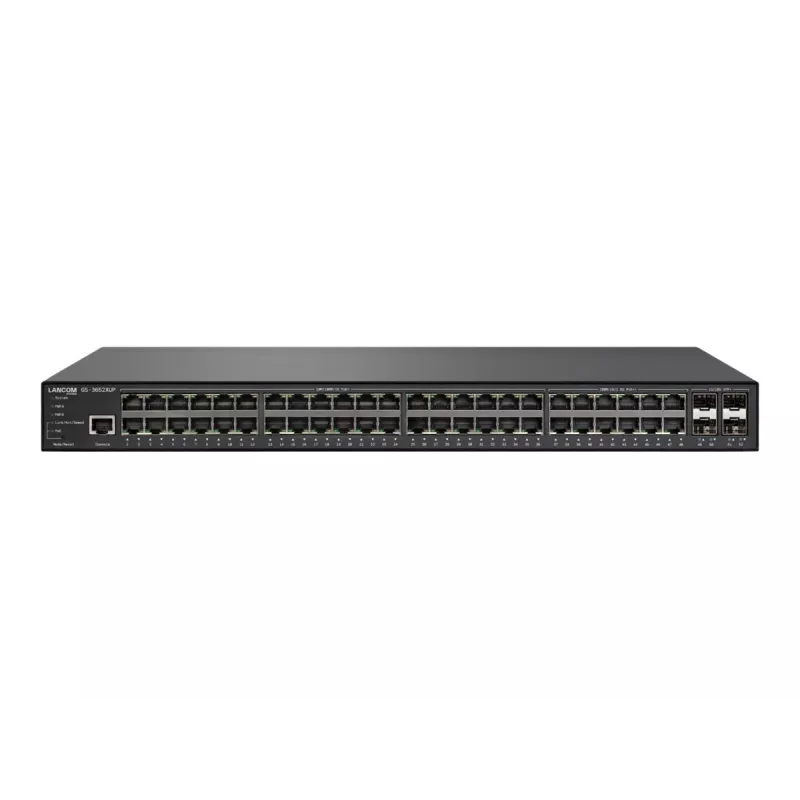 LANCOM GS-3652XUP - Switch - managed - 12 x 100/1000/2,5G (PoE++) + 36 x 10/100/1000 (PoE+) + 4 x 1 Gigabit / 10 Gigabit SFP+ - Desktop, rack-mountable - PoE++ (820 W) (61879)