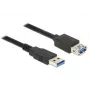 Delock Extension cable USB3.0 - USB-Extension Cable - USB Type A (M) to USB Type A (W) - USB3.0 - 3,0m - Black (85057)