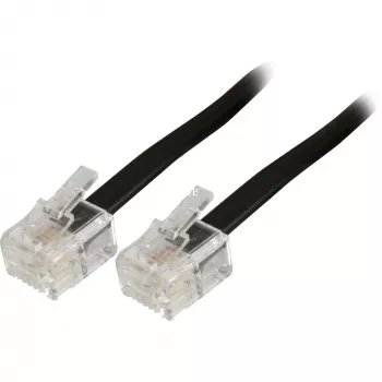 Modular Telephone Cable Goobay 50318 RJ-11 RJ-11 6 m black