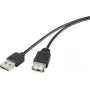 USB extension cable Renkforce Duplex 2.0 Reversible USB M to W 5V, model 1365371