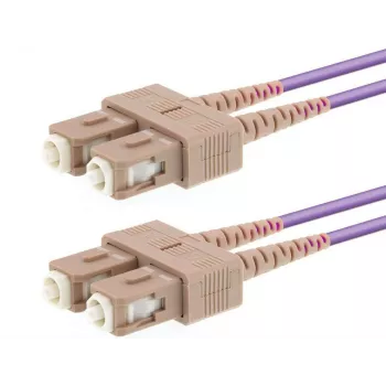 Fibre optic cable LOGON AL5SCSC01I/4I OM4 1 m 2x SC–2x SC (pink)