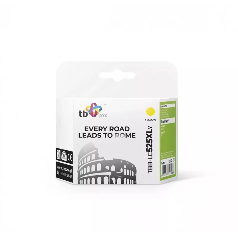 Ink for Brother LC529/53 9 TBB-LC525XLY yellow