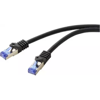 Renkforce RF-6830462 RJ45 Network Cable, Patch Cable CAT 6a S/FTP 2.00 m Black 1 pc(s) (RF-6830462)