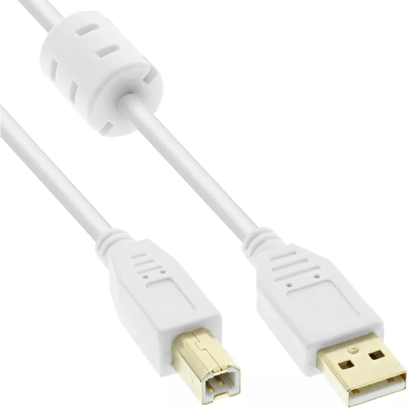 Microconnect USBAB2WF USB cable USB 2.0 2 m USB A USB B White