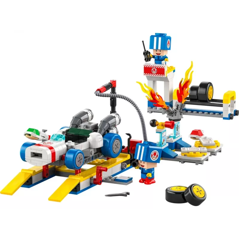 Construction toy LEGO set 72035 Super Mario Mario Kart Toad's Workshop, interactive levels and figures