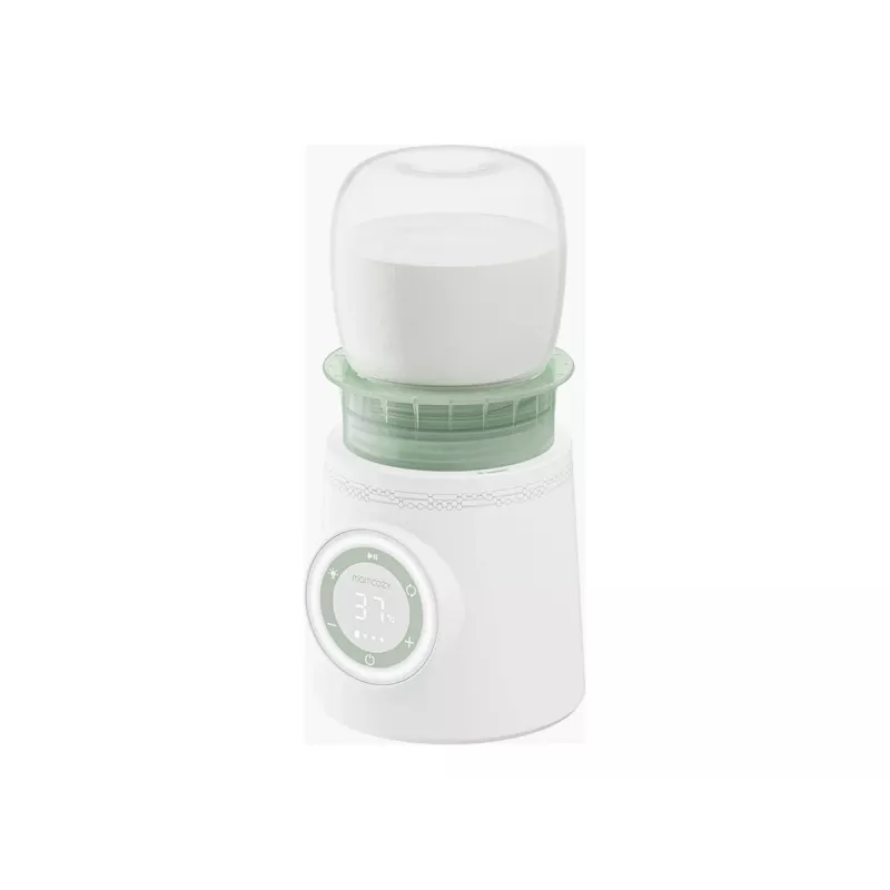 Bottle warmer Momcozy MW003-WH12BA-A — battery 80W, touch control, green/transparent/white