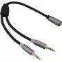 Adapter cable helos 3.5mm jack to 2x 3.5mm plugs model 288716