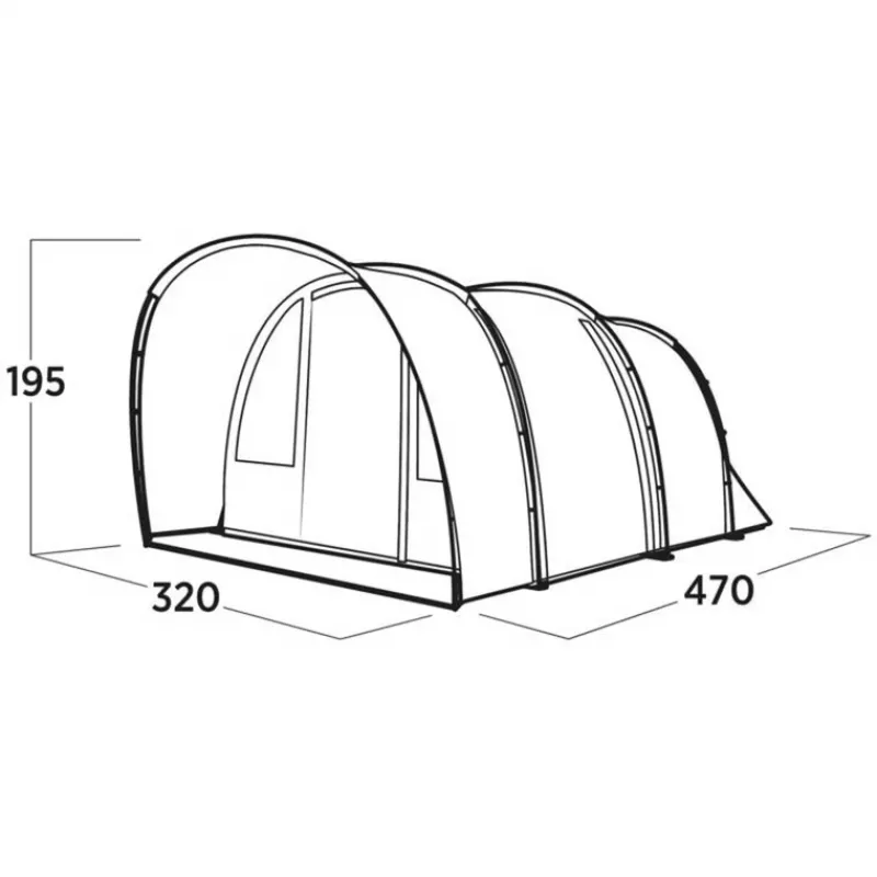 Easy Camp Skarvan 5 Tunnel Tent, Blue