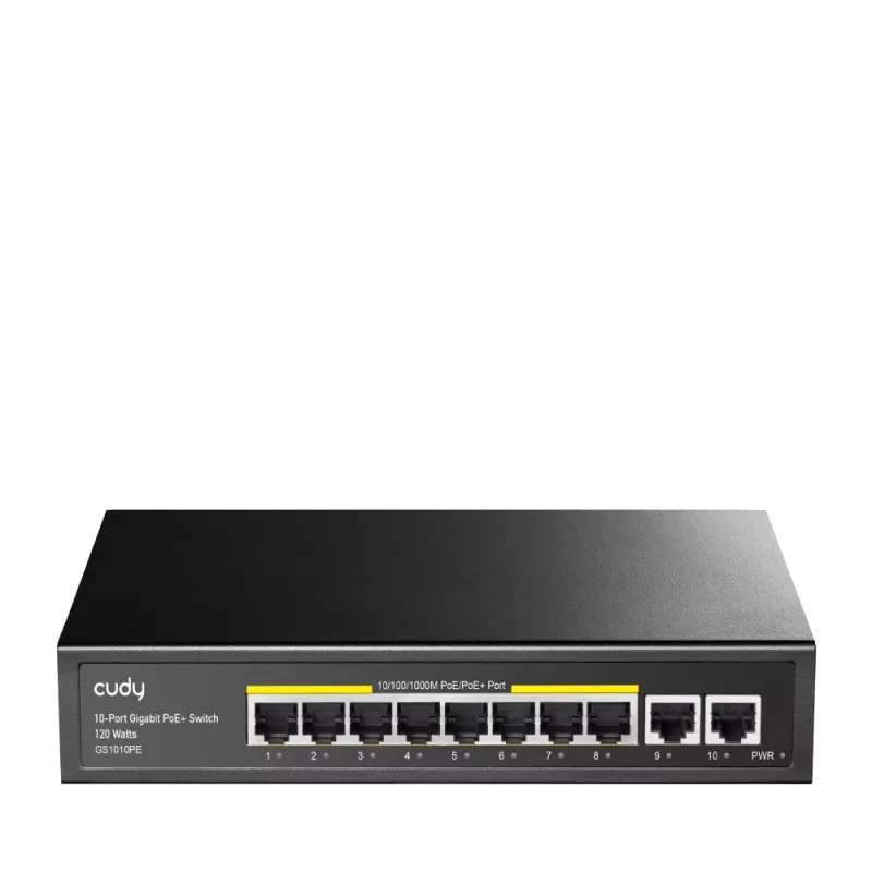 Cudy GS1010PE network switch Gigabit Ethernet 10 ports PoE Black