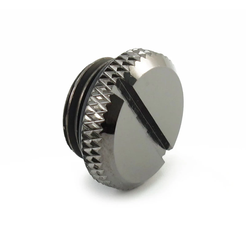 XSPC G1/4 inch V2 Threaded Stop Plug, 10-pack — black chrome