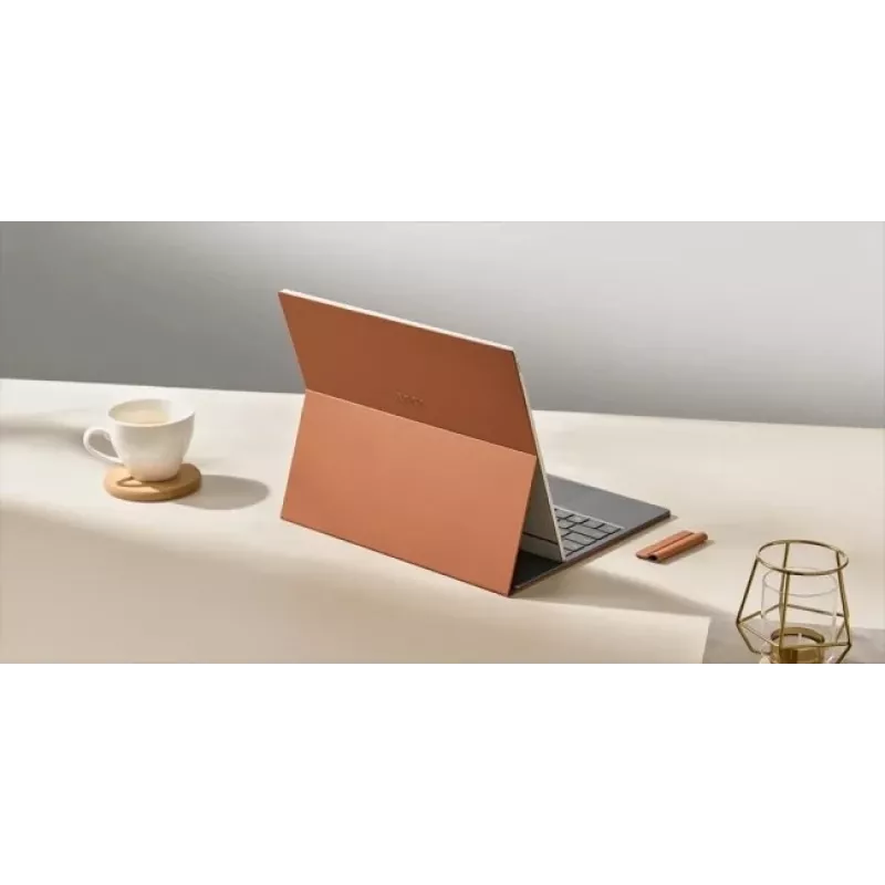 Keyboard case for Onyx Boox Note Max and Tab X C — brown protective folio with integrated keyboard