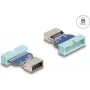 DeLOCK USB Adapter Pin Header male to internal USB Type-E female 5 Gbps Blue