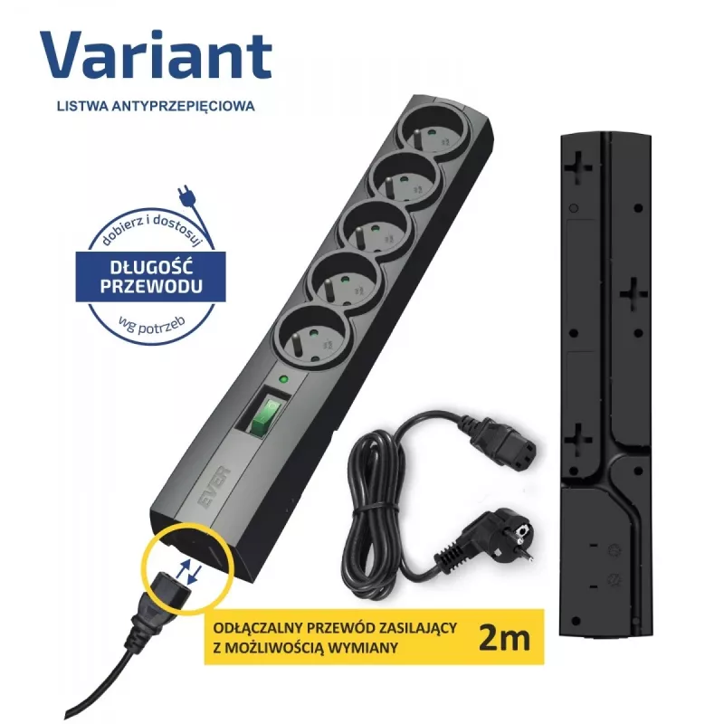 EVER VARIANT Power Strip 2M T/LZ09-VAR020/0410