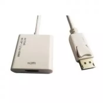 ROLINE DisplayPort-HDMI Adapter - Active - v1.2 - DP Plug-HDMI Socket - White - 0,15 mm (0.00591) - DisplayPort Plug - HDMI Type A - DisplayPort Version 1.2 - Active (12.03.3160)