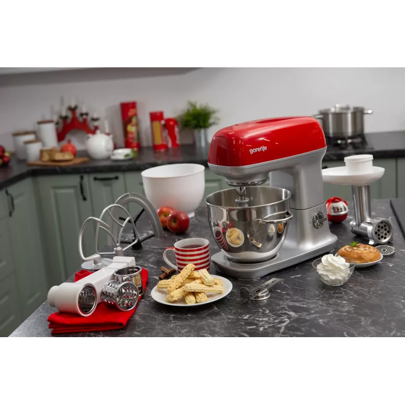 Stand mixer Gorenje MMC1000RLR — 1000 W, 4.5 L stainless steel bowl, 7 speeds