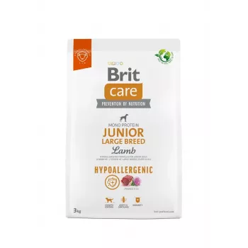 Dry dog food Brit Care Hypoallergenic Junior Large Breed Lamb 3 kg — complete puppy diet for large breeds