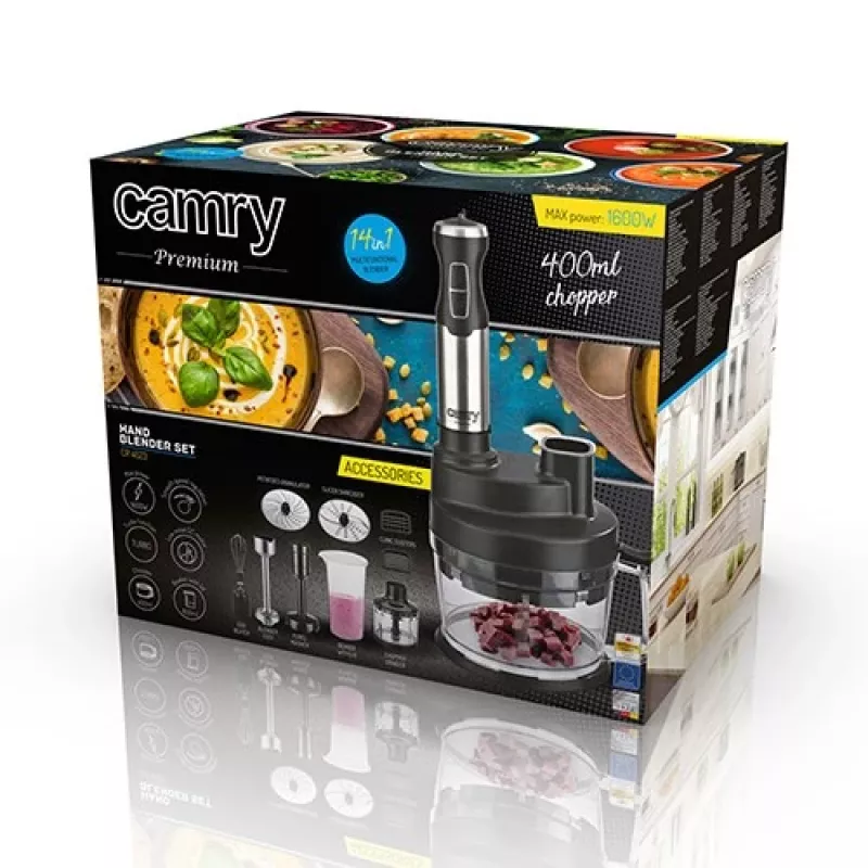 Camry | CR 4623 | 1600 W | Blender | Hand Blender | Number of speeds Variable | Turbo mode | Chopper | Ice crushing | Black