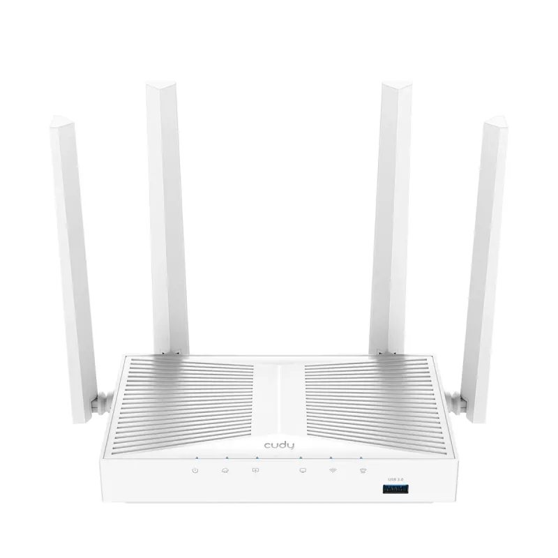 Tabletop wireless router Cudy WR1300S — Dual-band 2.4/5 GHz, Wi‑Fi 5, Gigabit Ethernet, 4 LAN, USB, 4 antennas