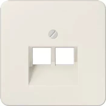 Cover plate for two IAE/UAE sockets JUNG 569-2 UA Ivory, thermoplastic