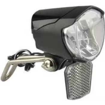 Bicycle dynamo LED headlight FISCHER 85355 — 70 lux, long-life LED (50,000 h)