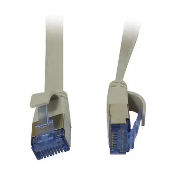 Patch cable RJ45 - CAT6A 500Mhz - 1.5m - gray - U/FTP - flat - AWG32 - Synergy 21