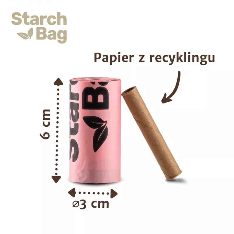 STARCH BAG - Dog poop bags - 1 x 15 pcs