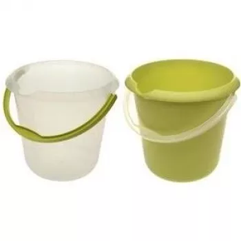 Bucket keeeper Mika 10 L transparent with ergonomic handle
