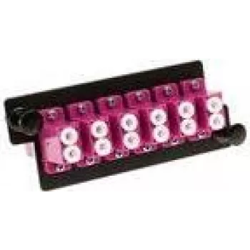 Fiber optic adapter plate ACT FA2155 — 6x LC Duplex, 12 fibers, OM4